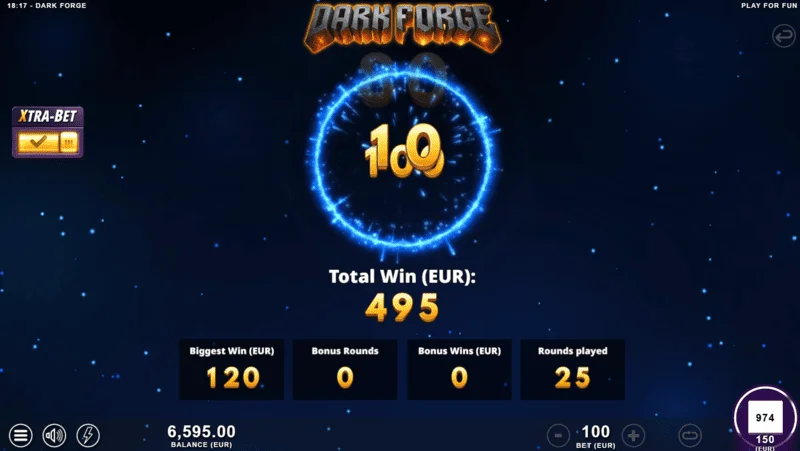 Dark Forge - Λειτουργία μπόνους Super Free Spins με σκούρα παλέτα